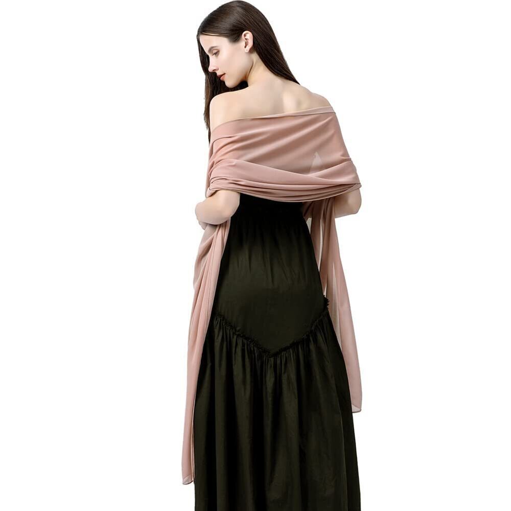 5381 Plus Size Chiffon Shawls And Wraps For Evening Party, Women
